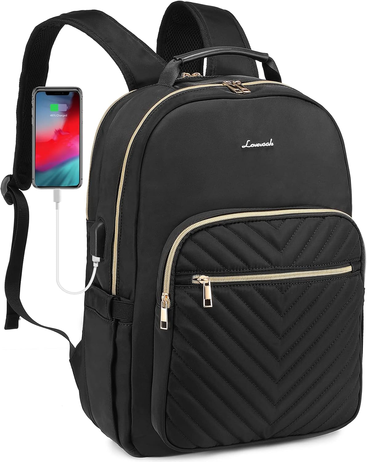 LOVEVOOK Laptop Backpack for Women 15.6 Inch, Womens Backpacks for Work Business Travel School College With USB Port