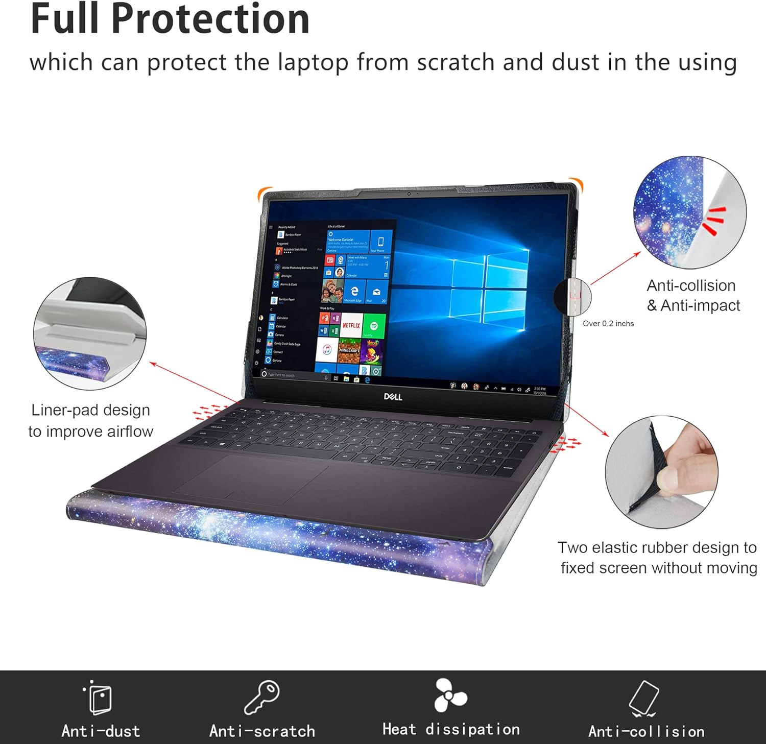Alapmk Protective Case for Dell Latitude 3550/3540/3530/3520/5520, Lenovo IdeaPad Slim 3i 15 Gen 8, ThinkPad L15 Gen 3/4 15.6", Galaxy