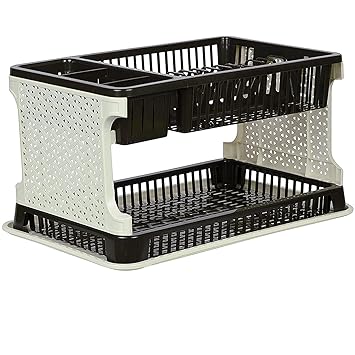 Plastic Kitchen Organizer Rack with Water Storing Tray (Assorted)