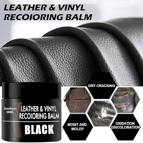 Miniatura 5 de Bálsamo recolorante de cuero, pintura de cuero para muebles, tinte de cuero negro, acondicionador de cuero para sofá, revitaliza y renueva tu sofá,