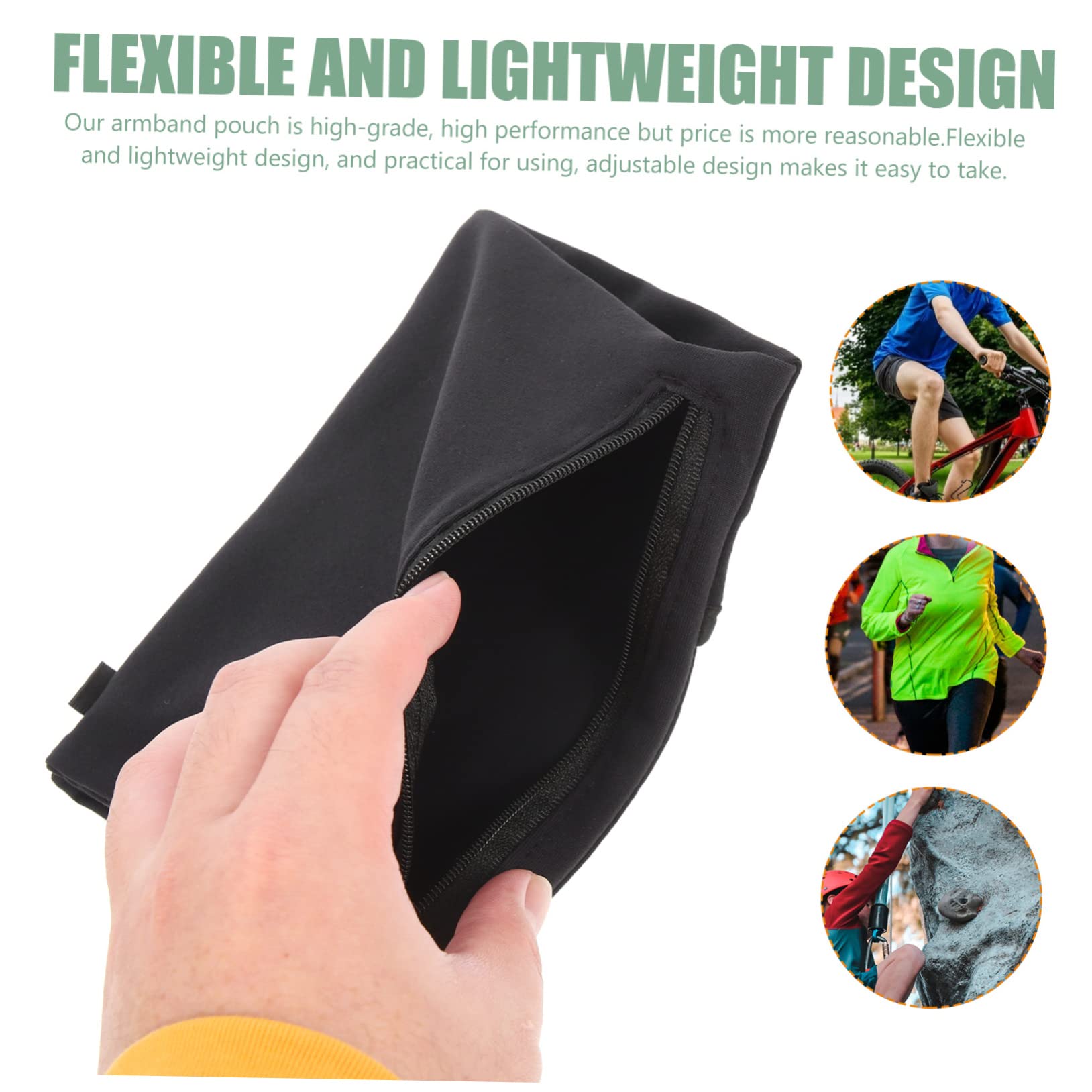 Gatuida 5stücke Leichtes Arm Handy Tasche Für Outdoor Sport Verstellbares Und Armband Für Joggen Fitness Und Musik Hören Schwarz XL