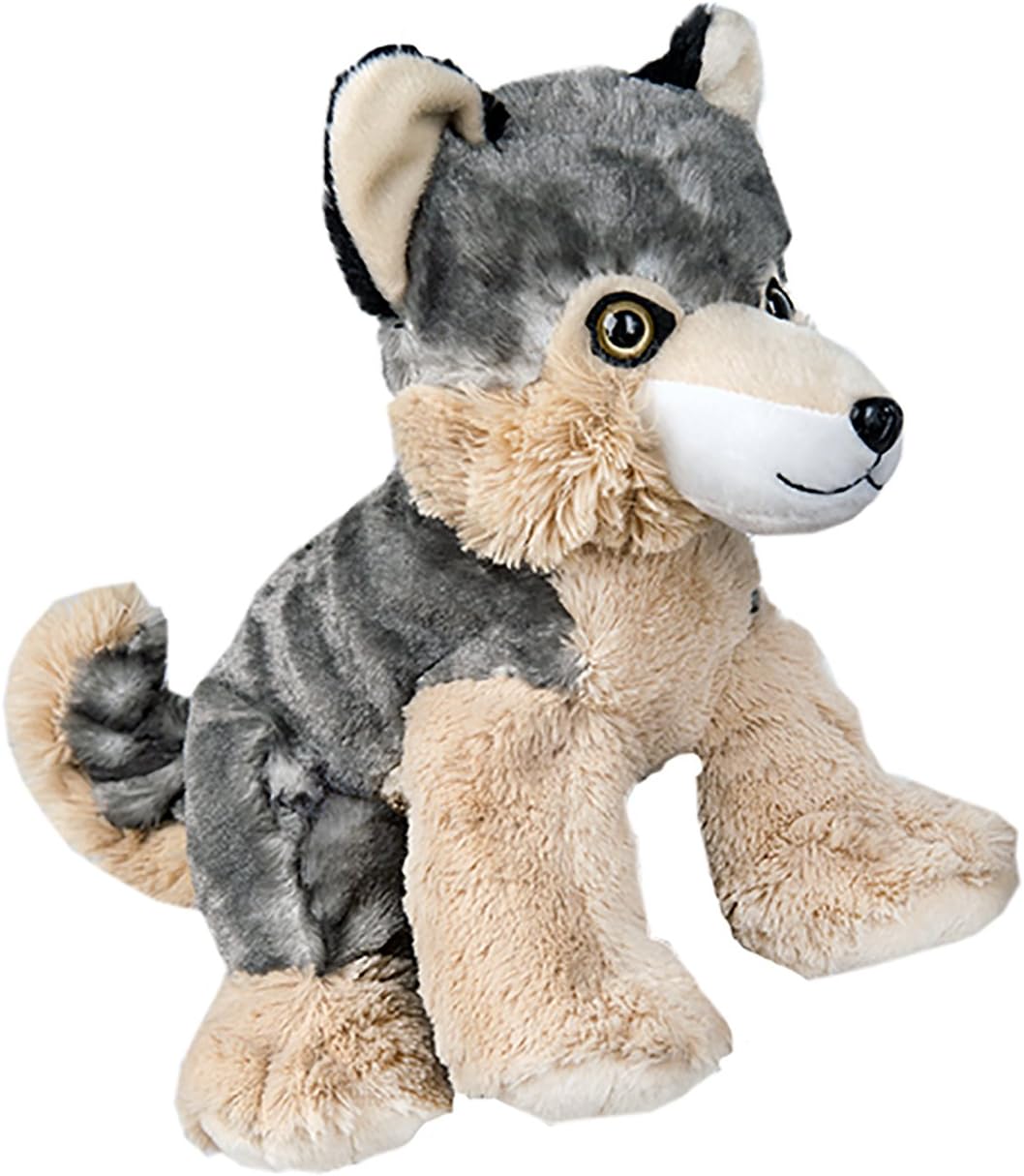 Teddy Mountain Recordable 16" Plush (Timber The Gray Wolf) for Voice Messages, Songs or Baby Heartbeat - a BFF (Beary Fun Friend)