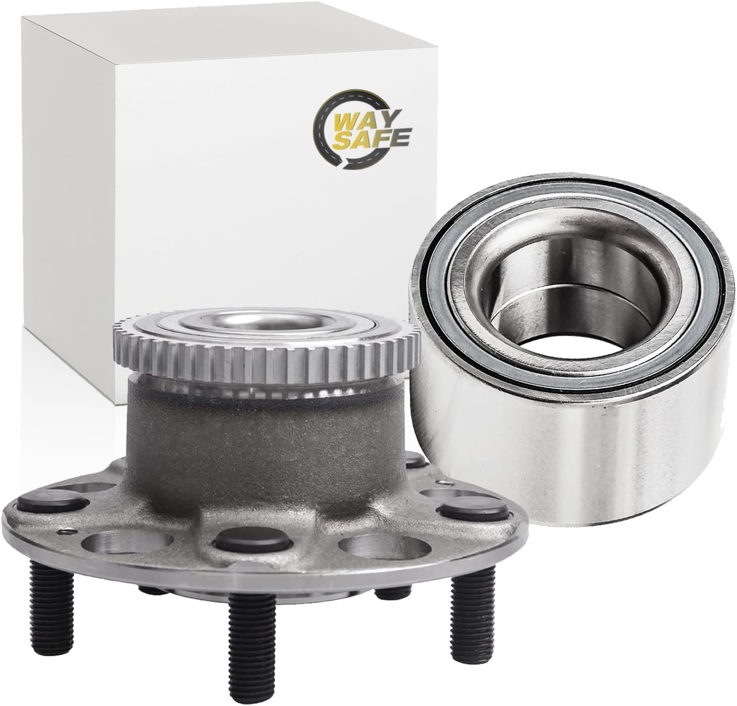 Front Wheel Bearing and Rear Wheel Bearing Hub for 2004 2005 2006 2007 2008 Acura TL, 2003 2004 2005 2006 2007 Honda Accord Assembly Left Right Side 2PC Replacement 510073 512188