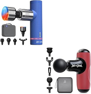 BOB AND BRAD Q2 Mini Massage Gun (Red) and A7 Pro Massage Gun with Heat and Cold Therapy