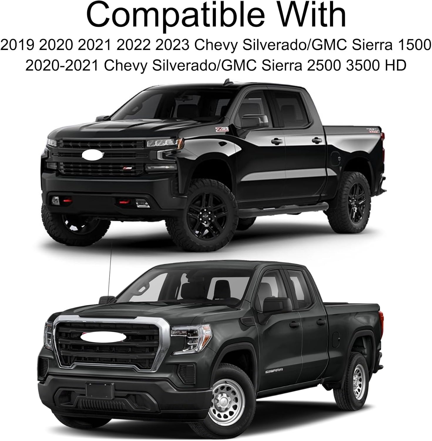 Passenger Side Mirror for Silverado Sierra 1500 2500 3500 2019-2025 Right Side Mirror Glass Replacement with BSD