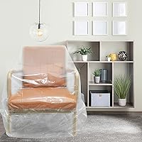 Vista 6 de Funda de Sofá de Plástico, Funda de Sofá Transparente, Fundas de Muebles Impermeables para Mudanzas y Almacenamiento, Bolsas de Funda de Sofá