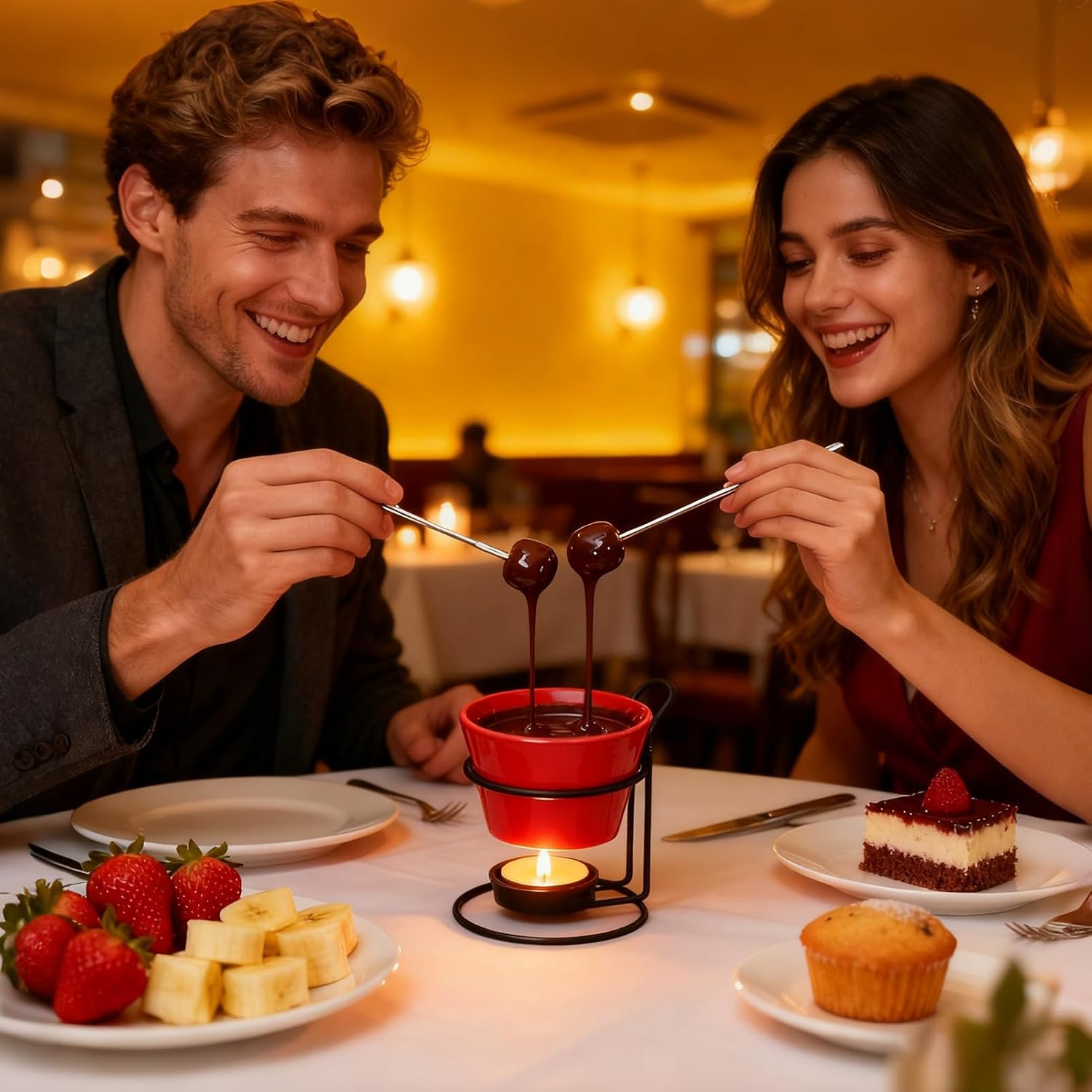 Fondue Pot Mini Simmer Melting