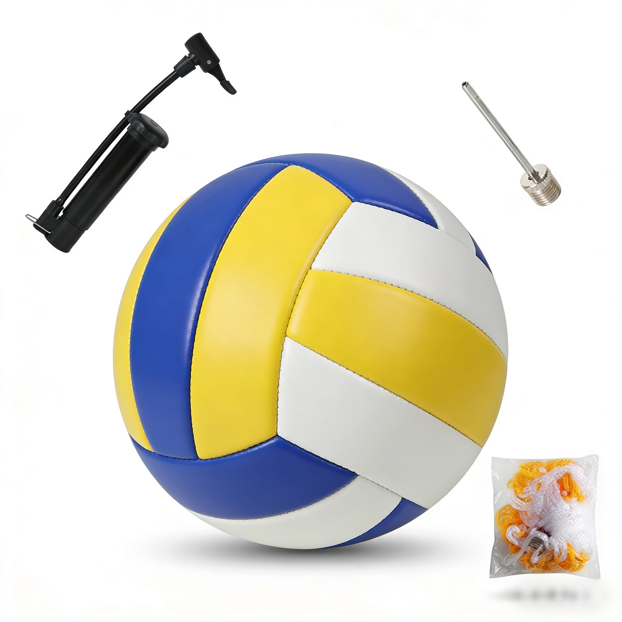 Volleyball Volleyball, Volleyball, Soft Touch Beach Volleyball, Comes with Pump, Air Needle and Net Bag.