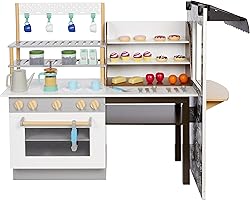 Little Tikes Real Wood Café & Bakery Exclusive Roleplay Kitchen Cook and Serve with Realistic Lights & Sounds and...