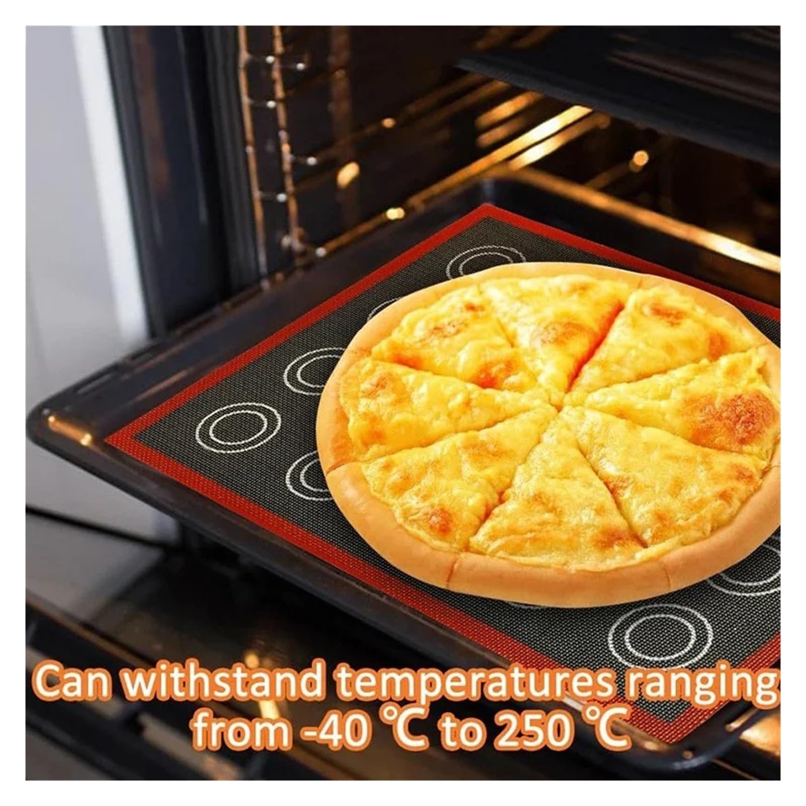 Tappetino in silicone per macaron Tappetino da forno in silicone perforato, teglia antiaderente bifacciale for Éclair e Macaron, for pane, biscotti, riutilizzabile, rivestimento for(Large 40x60cm)