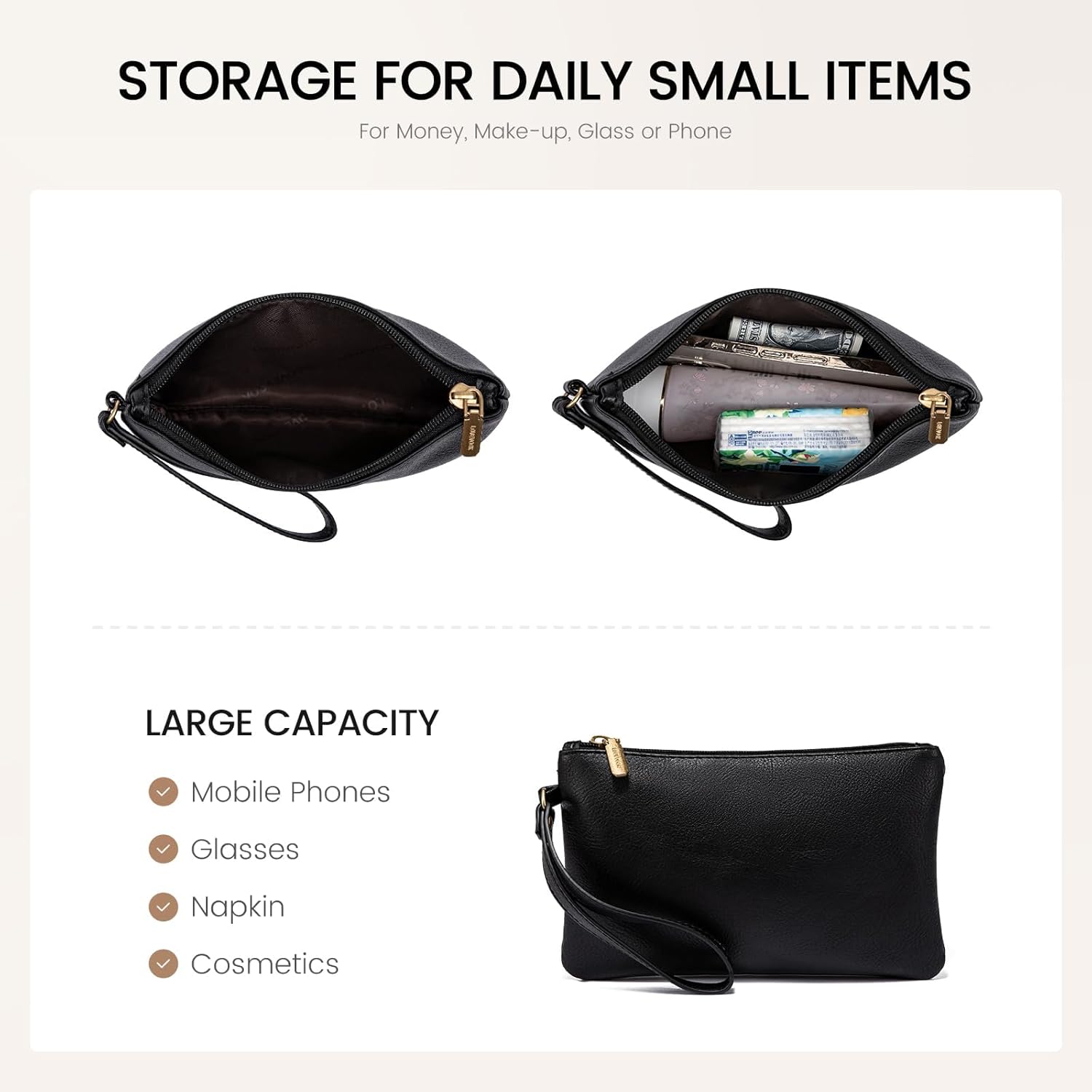 LOVEVOOK Laptop Tote Bag for Women, 17.3 Inch Work Bags, Vintage Leather Tote Bag, Waterproof Computer Bags with Clutch Purse, Large Capacity Messenger Bag for Teacher College Business Office