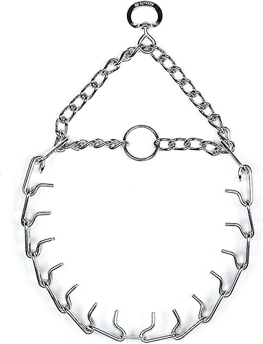 Herm Sprenger - Collar de entrenamiento para perros Ultra-Plus de acero cromado chapado para mascotas, collar sin tirones para perros, collar de