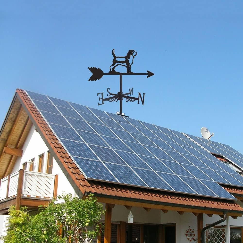 Weather Vane Ornament,Puppy Weathervane Garden Weather Vane Garden Shed Wind Vane Rooftop Weathervane Windvane Wind Gauge