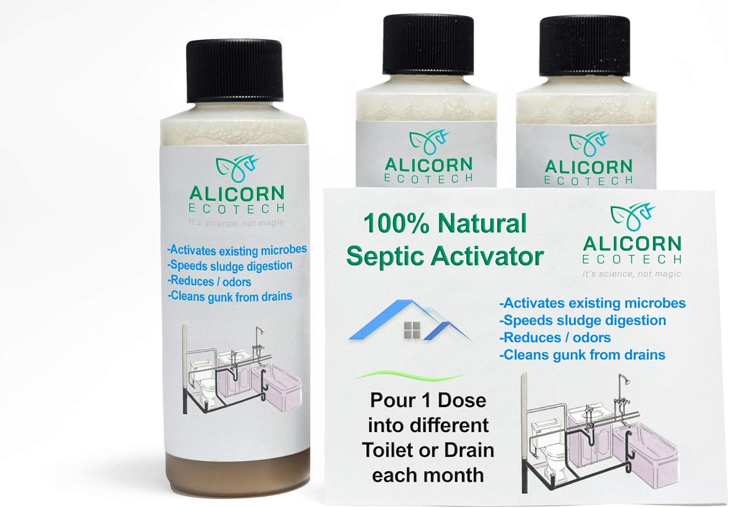 Septic Tank Treatment and Activator Organic Cleaner That