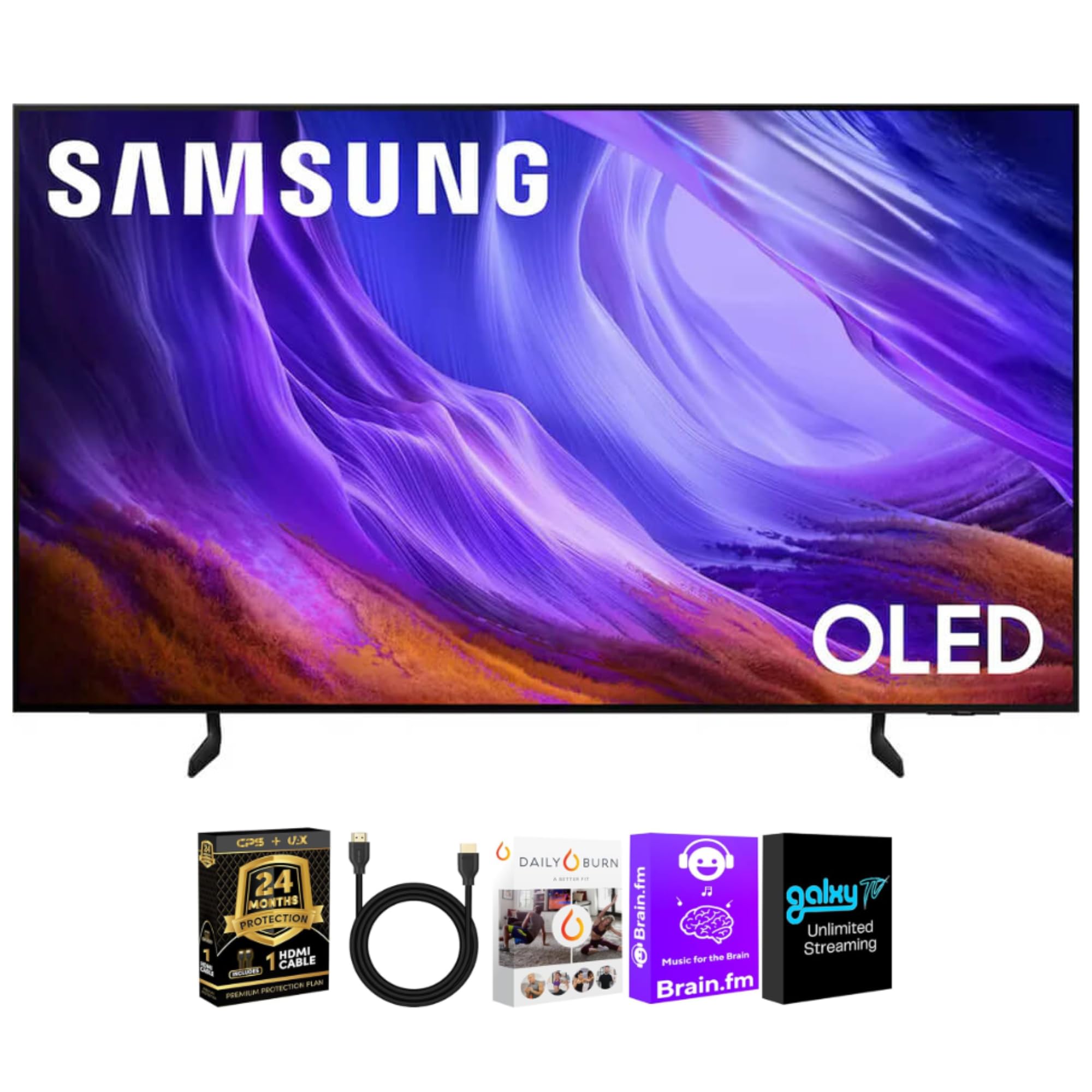 Samsung 83-Inch Class 4K OLED Smart TV Bundle with HDMI & 24-Mo CPS