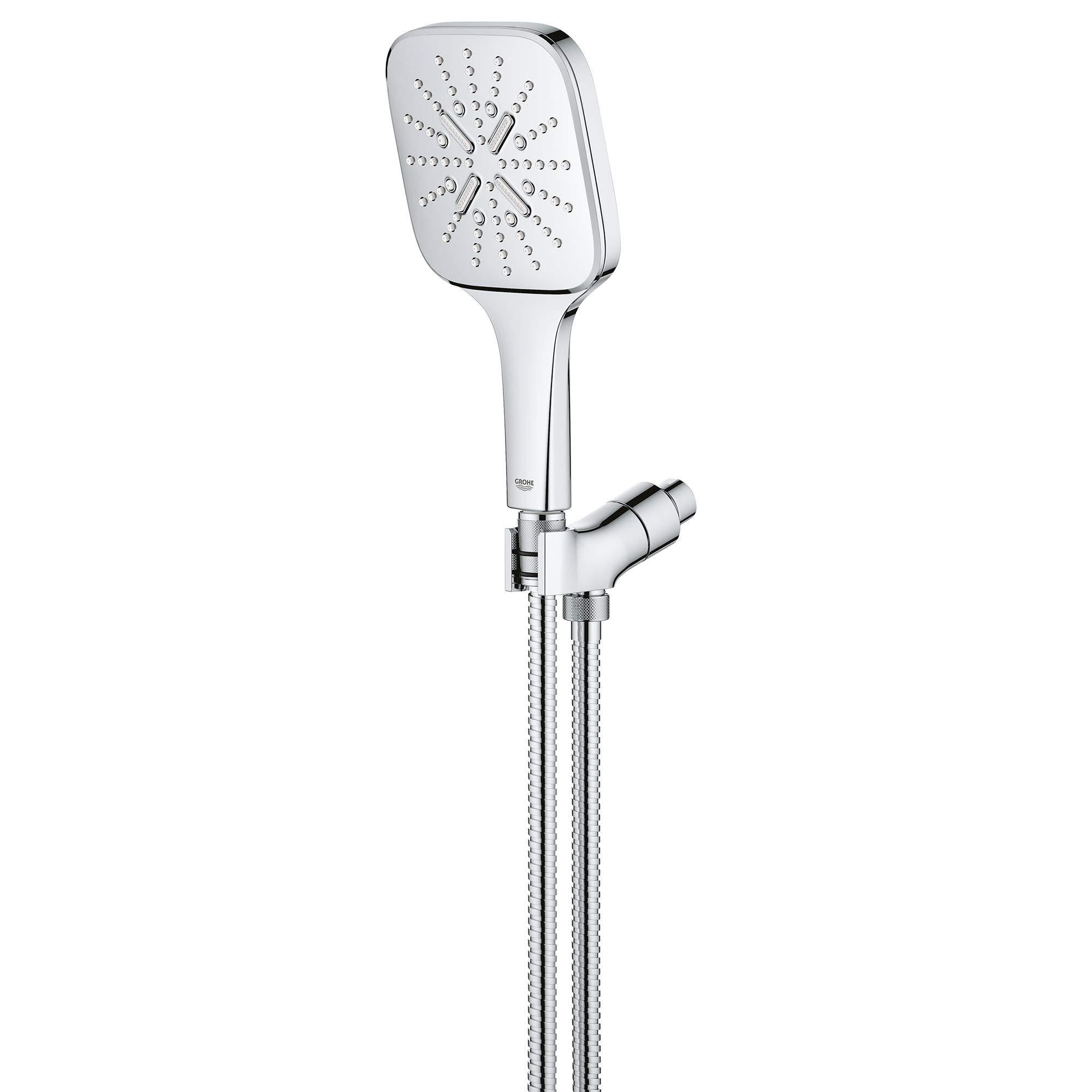 GROHE 26605000 Rainshower SmartActive - Ducha de mano con 3 pulverizadores, 1.75 gpm, cromo Starlight