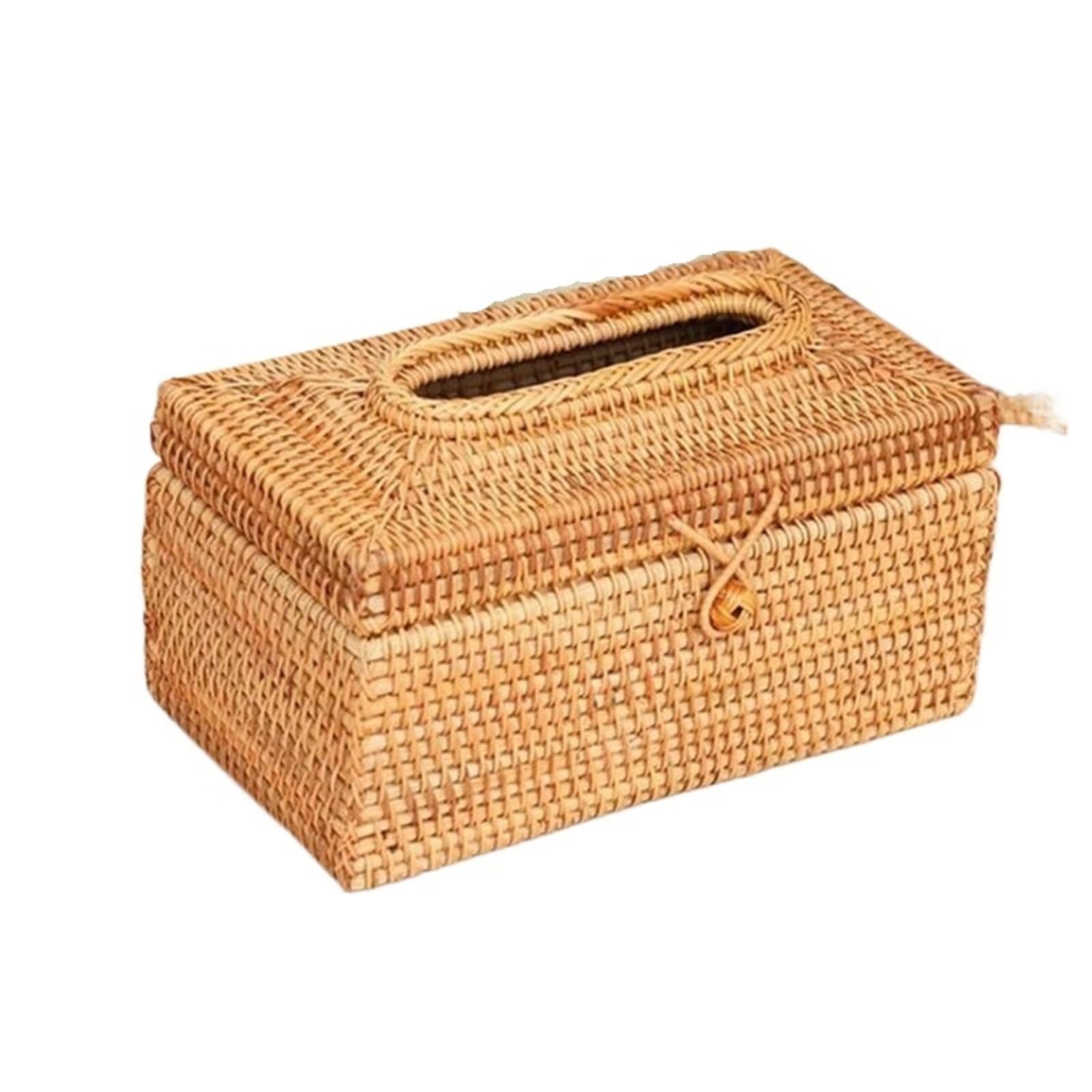Paper Rack Rattan Tissue Box Elegant Home Decoration Handmade Desktop Container Napkin Storage Case For Living Room,Dining Table