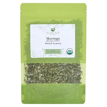 Biokoma Organic Moringa Leaf 1.76oz Oleifera Tea Brain & Digestion Support