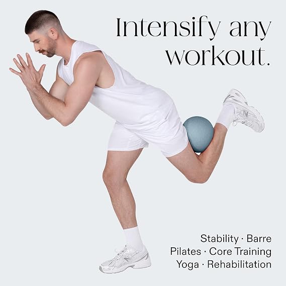Bala Pilates Ball, Non-Weighted Exercise Ball - Small 8 Yoga Ball for Barre, Stretching, Strength & Core Training - Workout Accessory with Mini Pump for Home Gym & Fitness Routines - 100% PVC