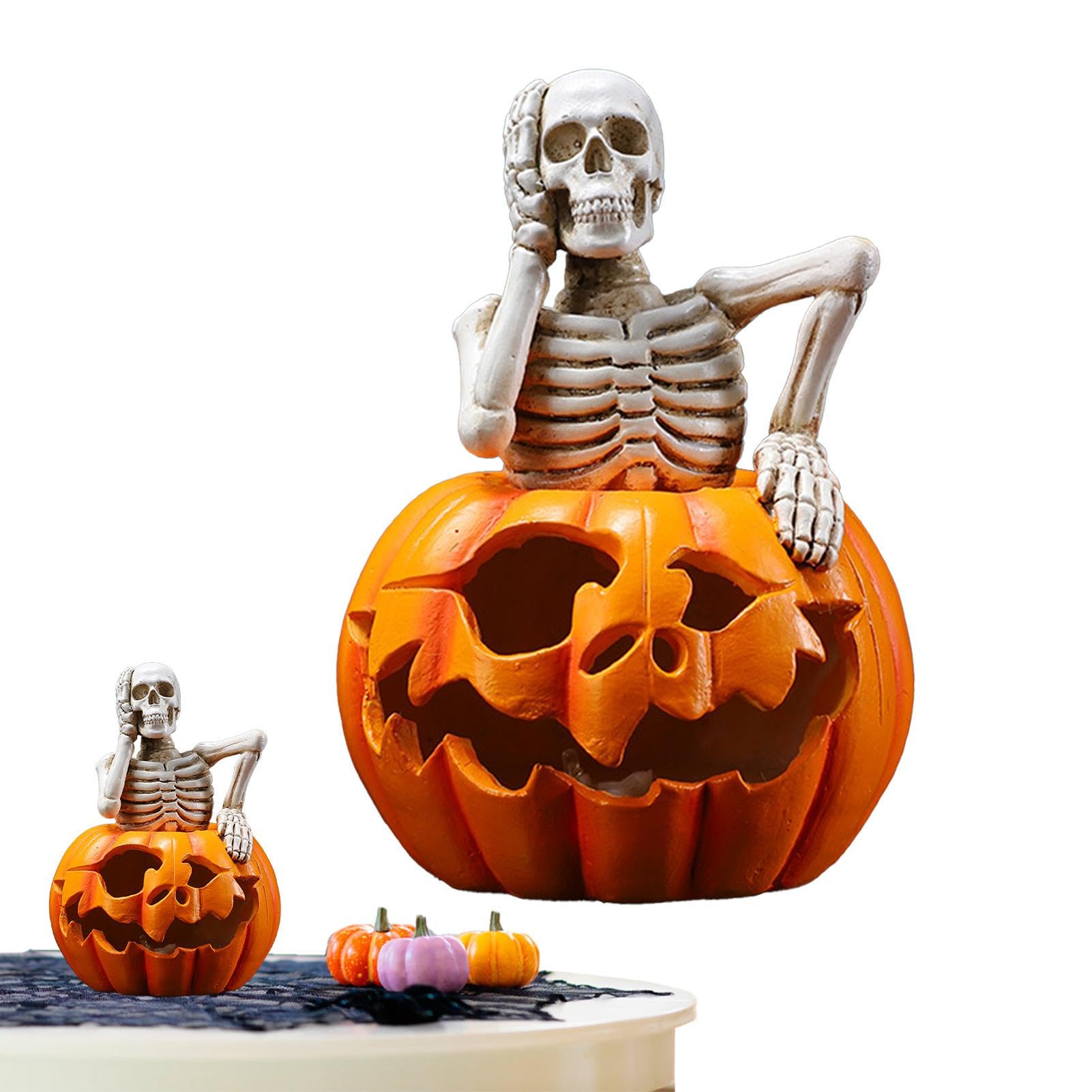 Figurines de citrouille Halloween en résine pour centre de table automnal