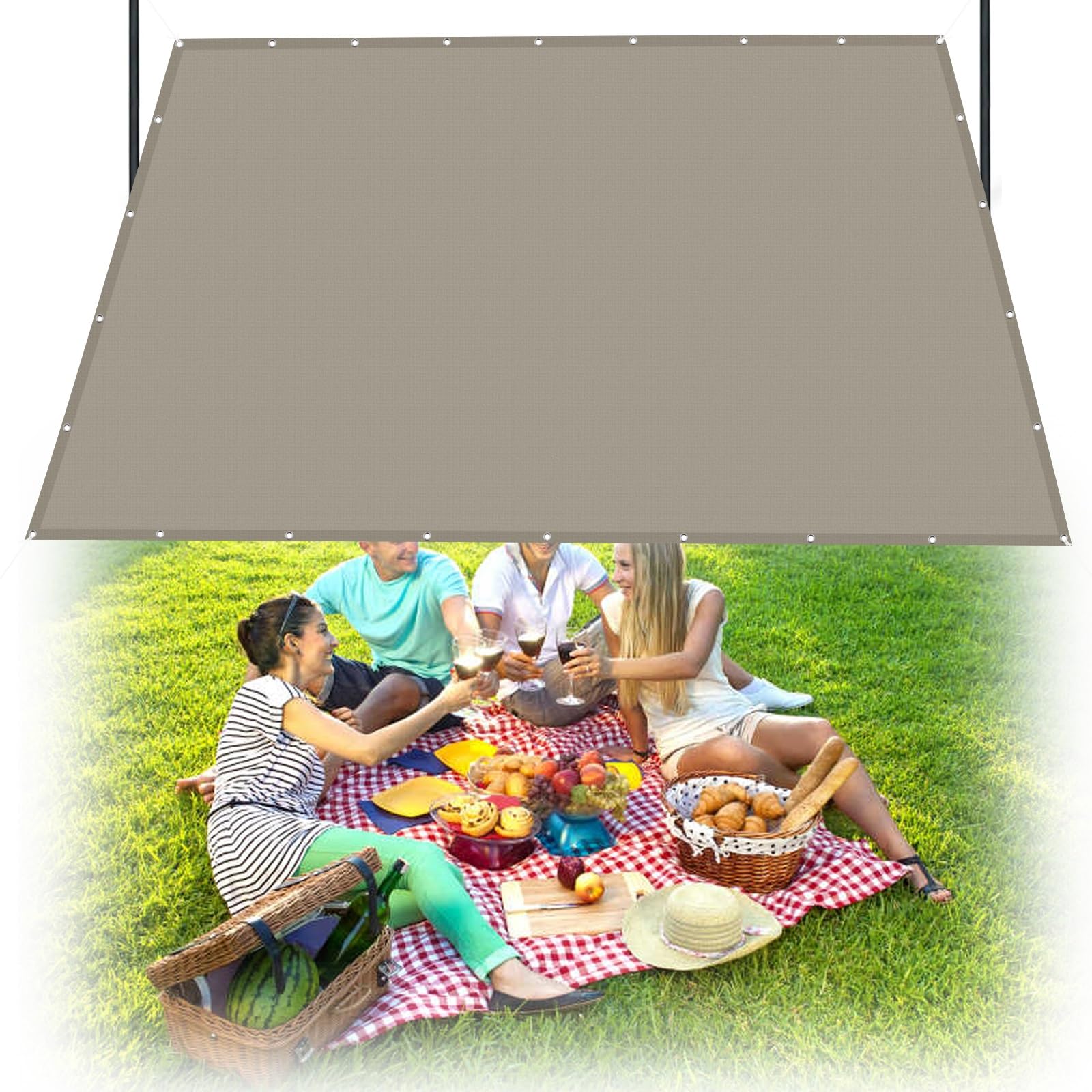 Voile d'ombrage balcon 100x580 cm pour ombrager une terrasse en été