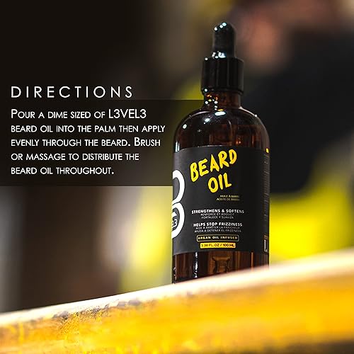 Miniatura 2 de L3 Aceite para barba de nivel 3  Promueve el crecimiento rápido de la barba, suaviza y restaura el vello facial, aceite perfumado de barba de nivel