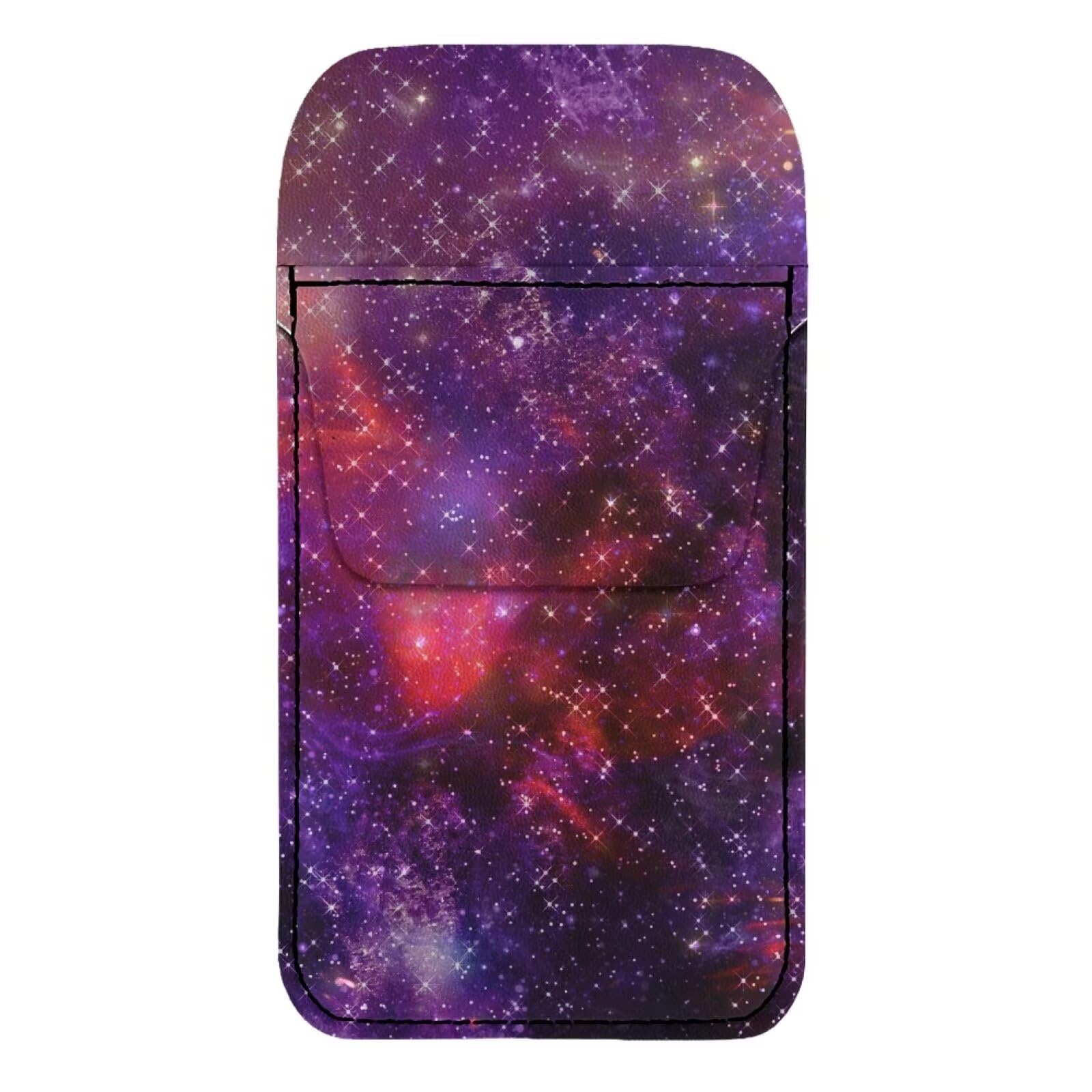 SUITOSELFY Purple Galaxy Pocket Protector,Leather Pencil Pouch Pen Pocket Holder for Men Shirt Lab Coats Pants,Pocket Organizer Pouch for Men Women