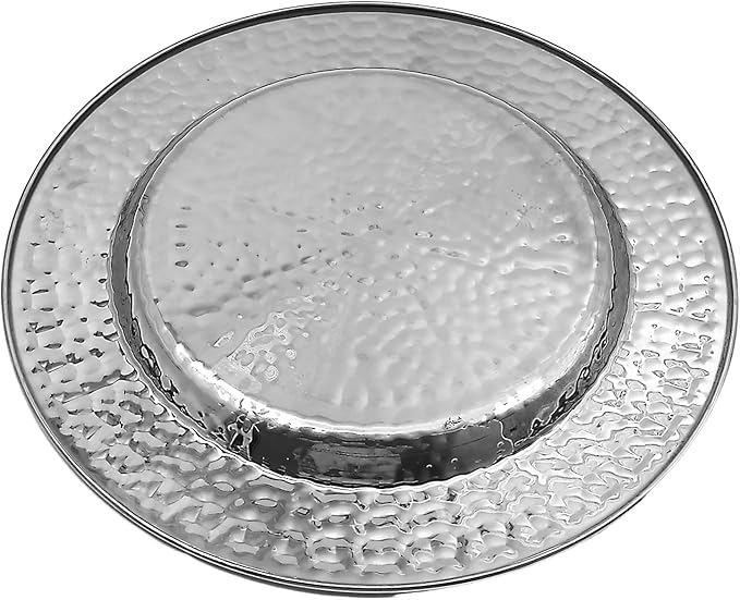 Brightalk Plato Cargador Martillado Acero Inoxidable 33 cm Set 6 miniatura 7