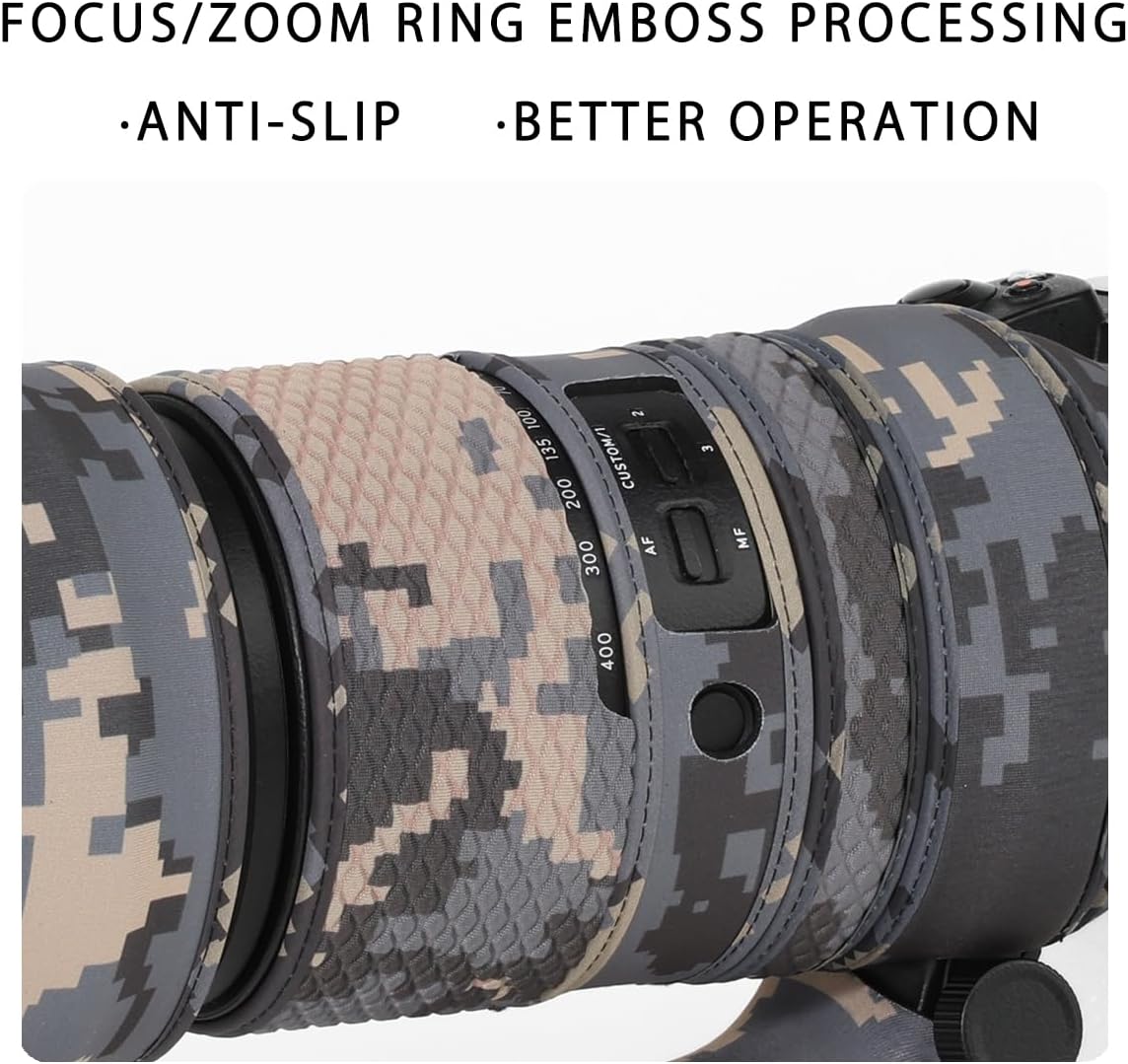 CHASING BIRDS Lens Camouflage Waterproof Coat for Sigma 500mm F5.6 DG DN OS Rainproof Lens Protective Cover Version IV (Reed Camouflage,L-Mount)