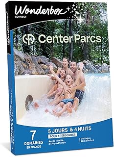 Wonderbox Connect - Coffret Cadeau - Center Parcs - 5 Jours et 4 Nuits pour 4 Personnes - Accès illimité à l'Aqua Mundo, Cottages Tout Confort - Court séjour en Famille - Validité 27 Mois