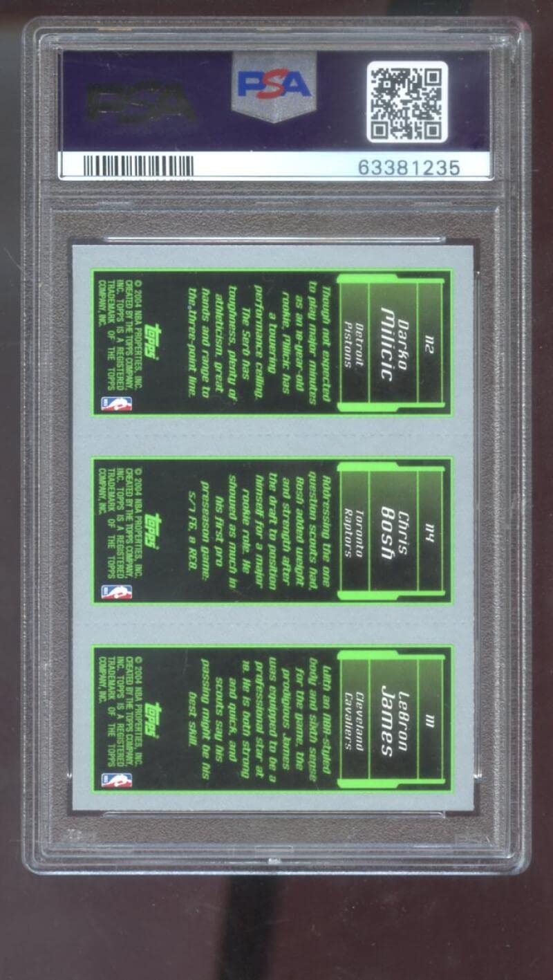 Amazon.com: Lebron James Rookie Card 2003-04 Topps Chrome #111 PSA