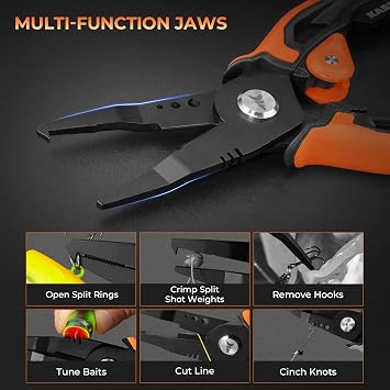 KastKing AeroVice 7.5 Fishing Pliers, Saltwater Resistant Fishing Gear