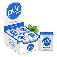 Vista 21 de PUR Caramelos de menta Sin aspartame Hechos con xilitol Caramelos naturales con sabor a Mandarina Tango, sin azúcar, veganos, sin gluten