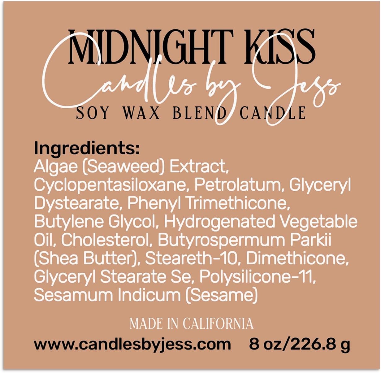 Custom Ingredients List Label Stickers, Personalized...