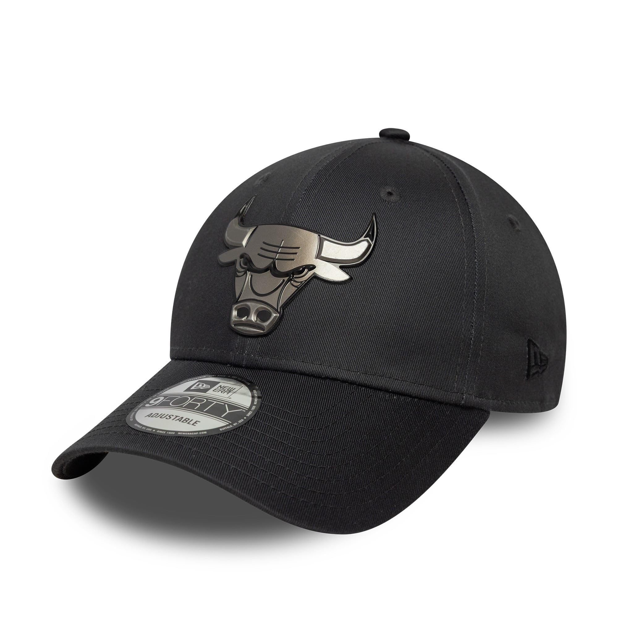 New Era Unisex Chicago Bulls#39408 Chicago Bulls Nba Metallic 9Forty Snapback Cap Dark Grey