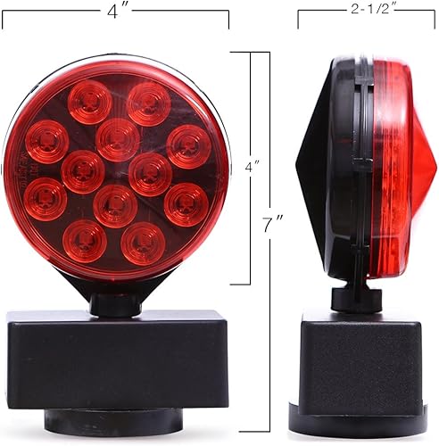 Miniatura 3 de CZC AUTO Luz LED de 12 voltios magnética para remolque bote vehículo recreativo o camioneta con fuerza magnética de 55 libras