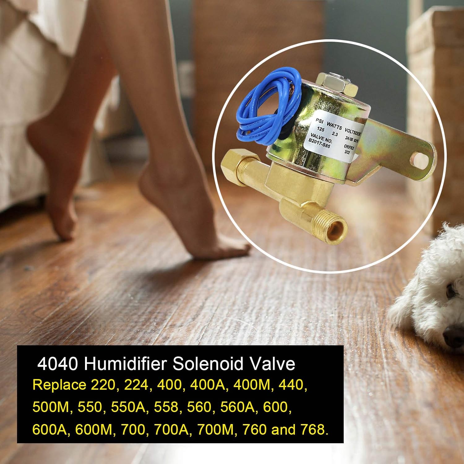 Humidifier Water Solenoid Valve by AMI PARTS-4040 Replacement Humidifier Valve-24V 2.3W-B2015-S85 B2017-S85 220 224 400 400A-Blue : Appliances