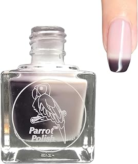 Parrot Polish Black Magic Color Changing Thermal Nail Lacquer Black to Grey