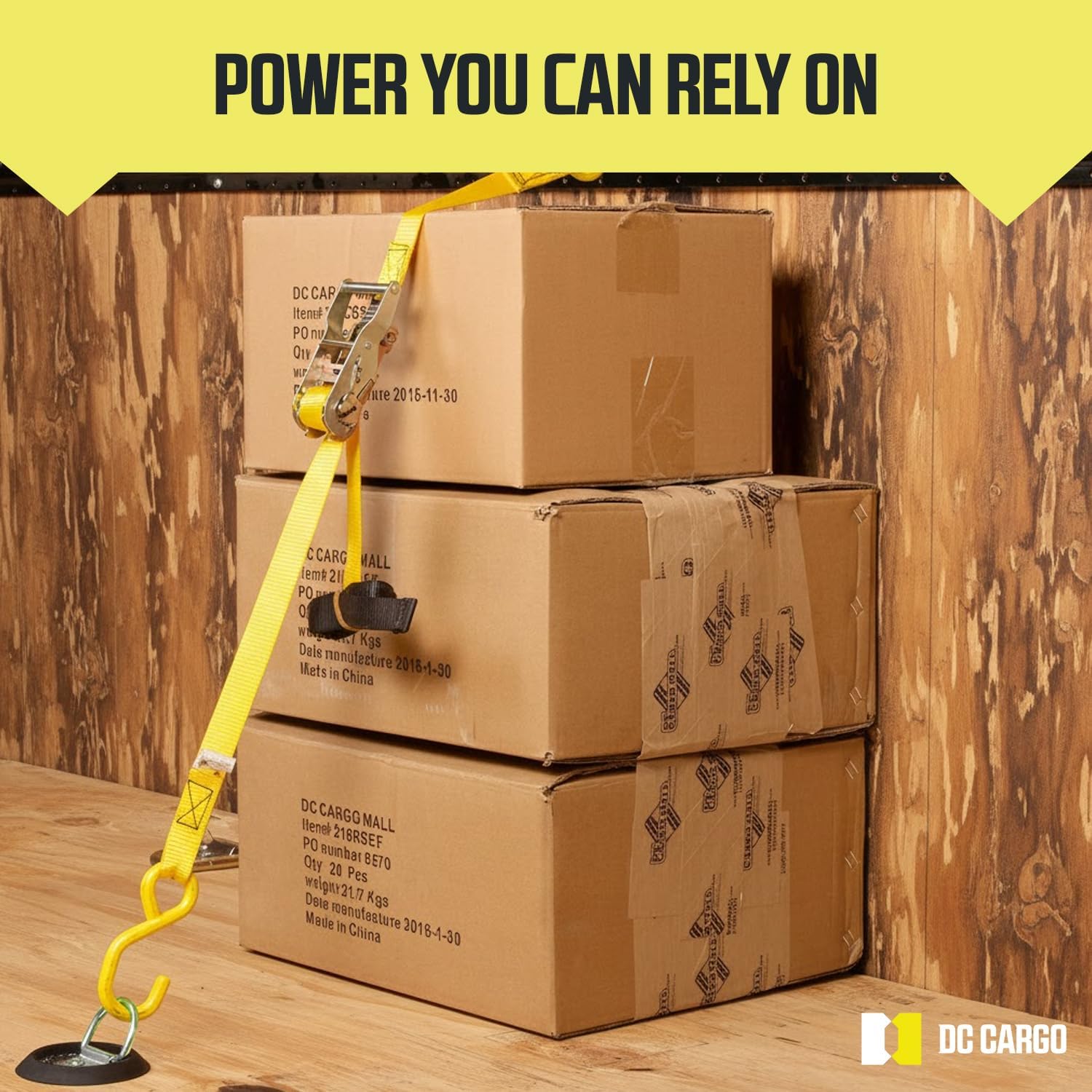 DC Cargo Mall 10 D-Ring Tie-Downs with Plastic Pan Fitting, Anchor Trailer Cargo Load with Floor Flush Surface Mount D-Rings; Safe Tie-Down Working Limit 533 pounds