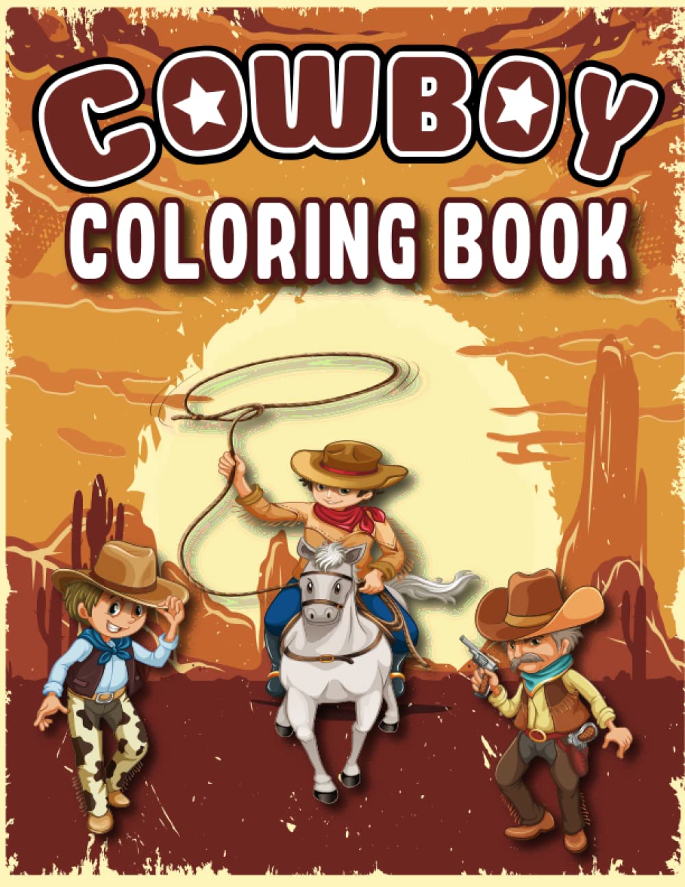 Cowboy Coloring Book for Kids Western Rodeo Colouring Book with Cowgirl ...