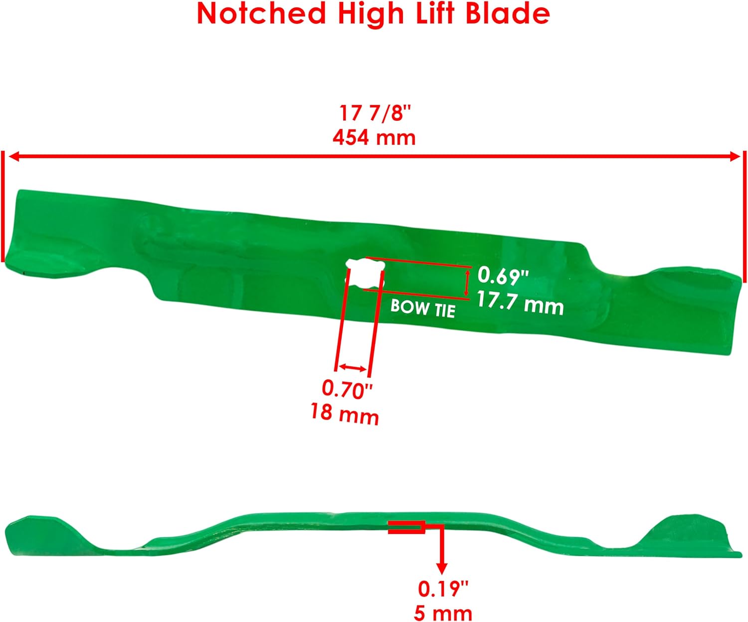 Caltric 942-04154A 742-04154 742-04154A 942-04154 High Lift Blade Compatible with MTD Compatible with Cub Cadet