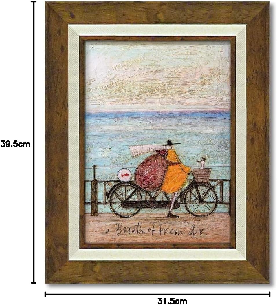 Eupower ST-05838 Sam Toft Art Frame, "Fresh Air Beach", W 12.4 x H 15.6 inches (31.5 x 39.5 cm)