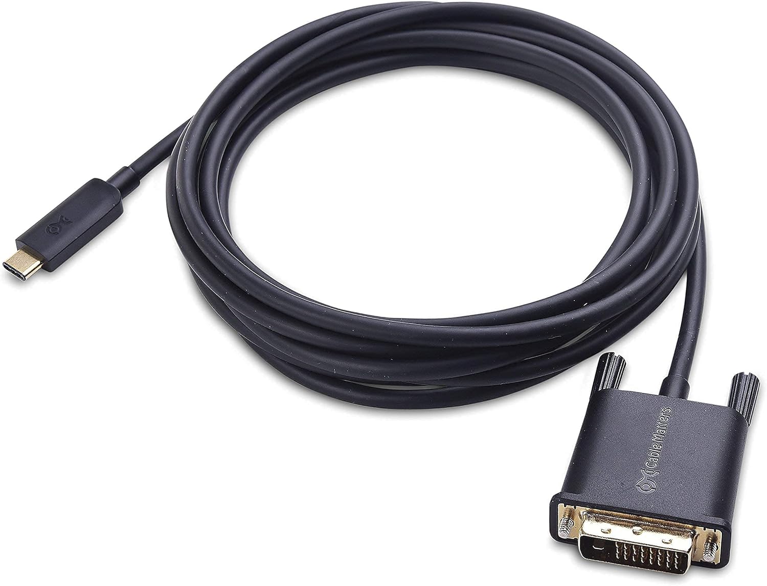 Cable Matters 10 Foot DVI Cable with Ferrites & 6 Foot USB C to DVI Cable