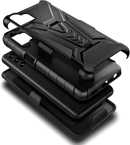 Miniatura 2 de NZND Funda diseñada para Samsung Galaxy A14, A14 4G5G con protector de pantalla de vidrio templado, funda de clip para cinturón con soporte