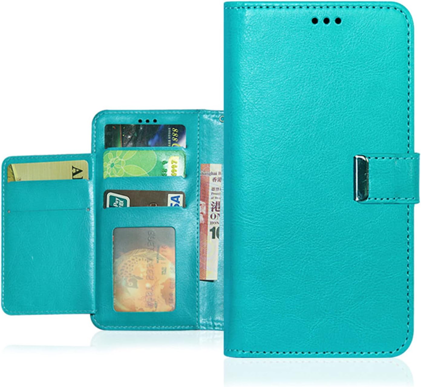 DAMONDY Case for Hot Pepper Serrano 3 A95B A95C,Wallet PU Leather Case Protective Flip Folio Cover Purse Clutch with 5 Card Holder Slot for Hot Pepper Serrano 3 A95C A95J -Sky Blue