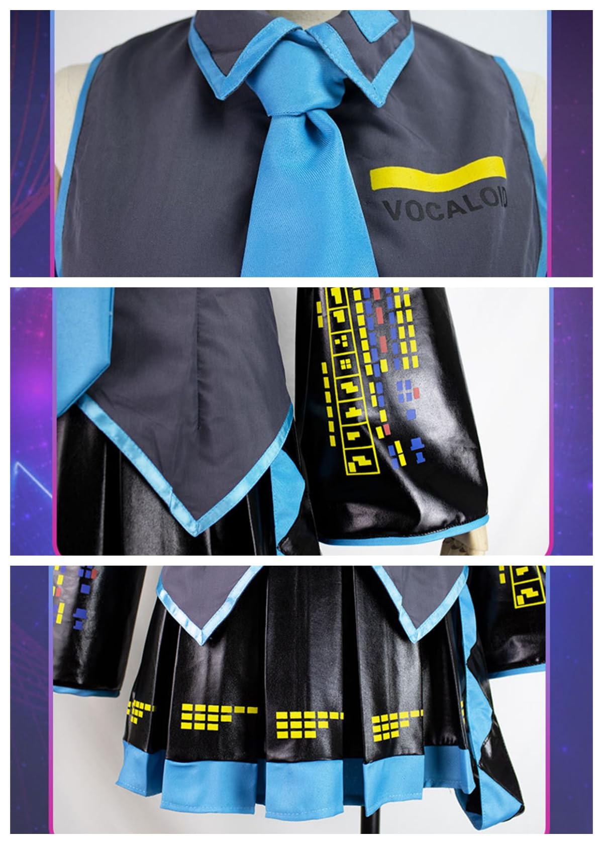 Amazon.co.jp: AZCQD 初音ミク コスプレ衣装 ウィッグ付き