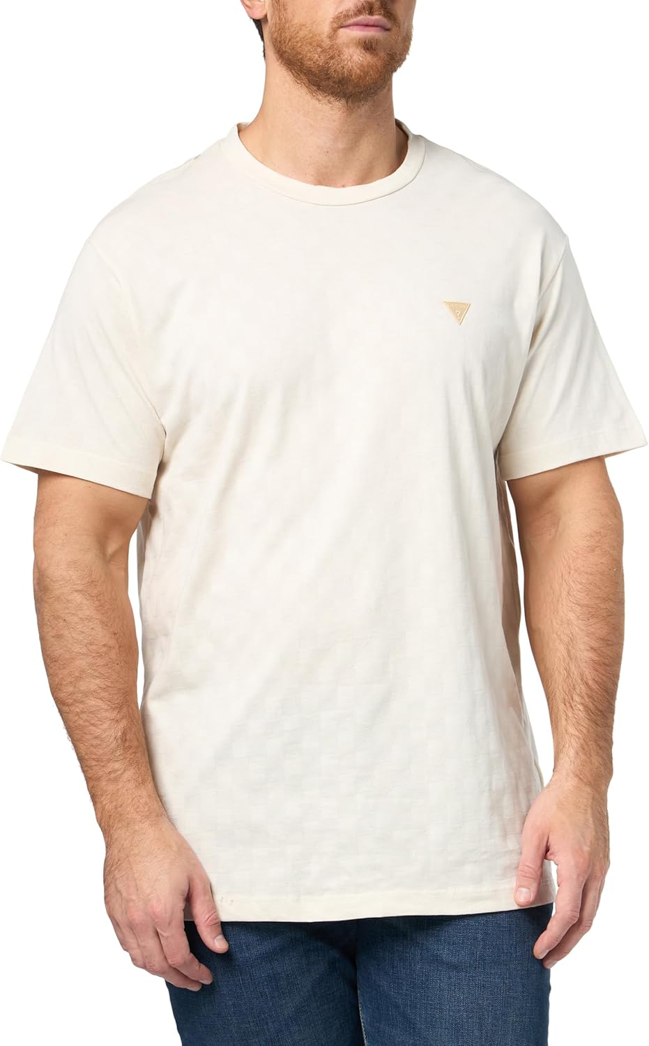 Guess Men's Short Sleeve Small Triangle Knit