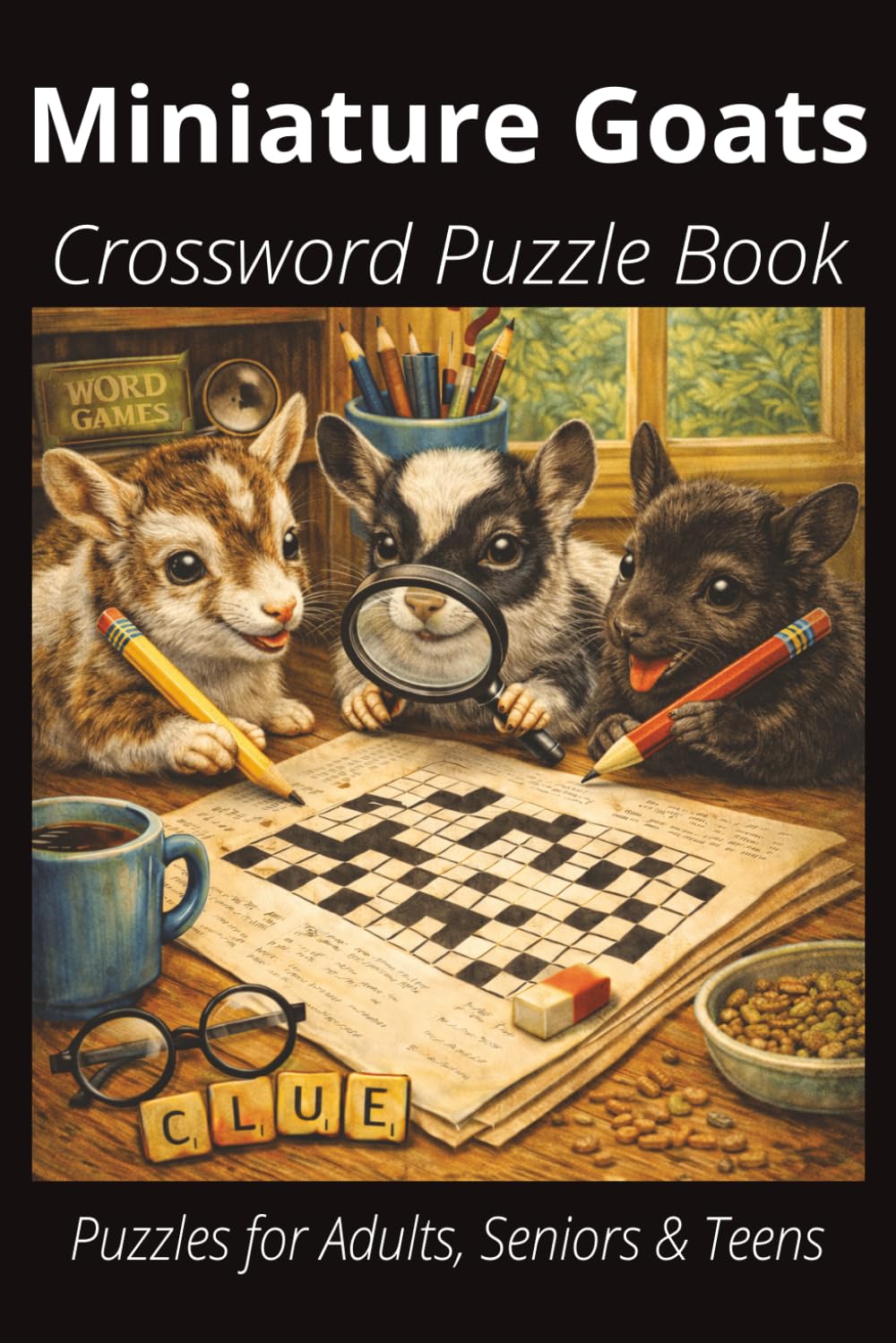 Miniature Goats Crossword Puzzle Book: Easy-to-Read Crossword Puzzles About Miniature Goats – Exotic or Less Common Pets, Feeding, Care, Fun Facts & ... Goat Lovers, Vacations, and Relaxing Moments
