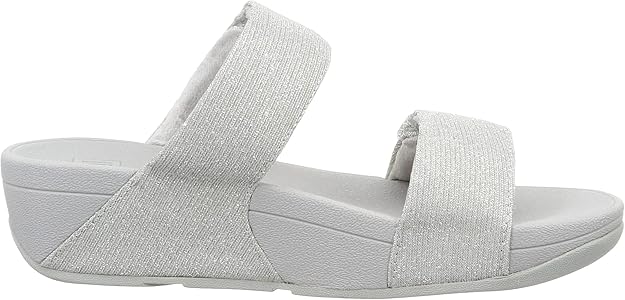 Amazon.com | fitflop(フィットフロップ) Women Slide Sandal, Silver