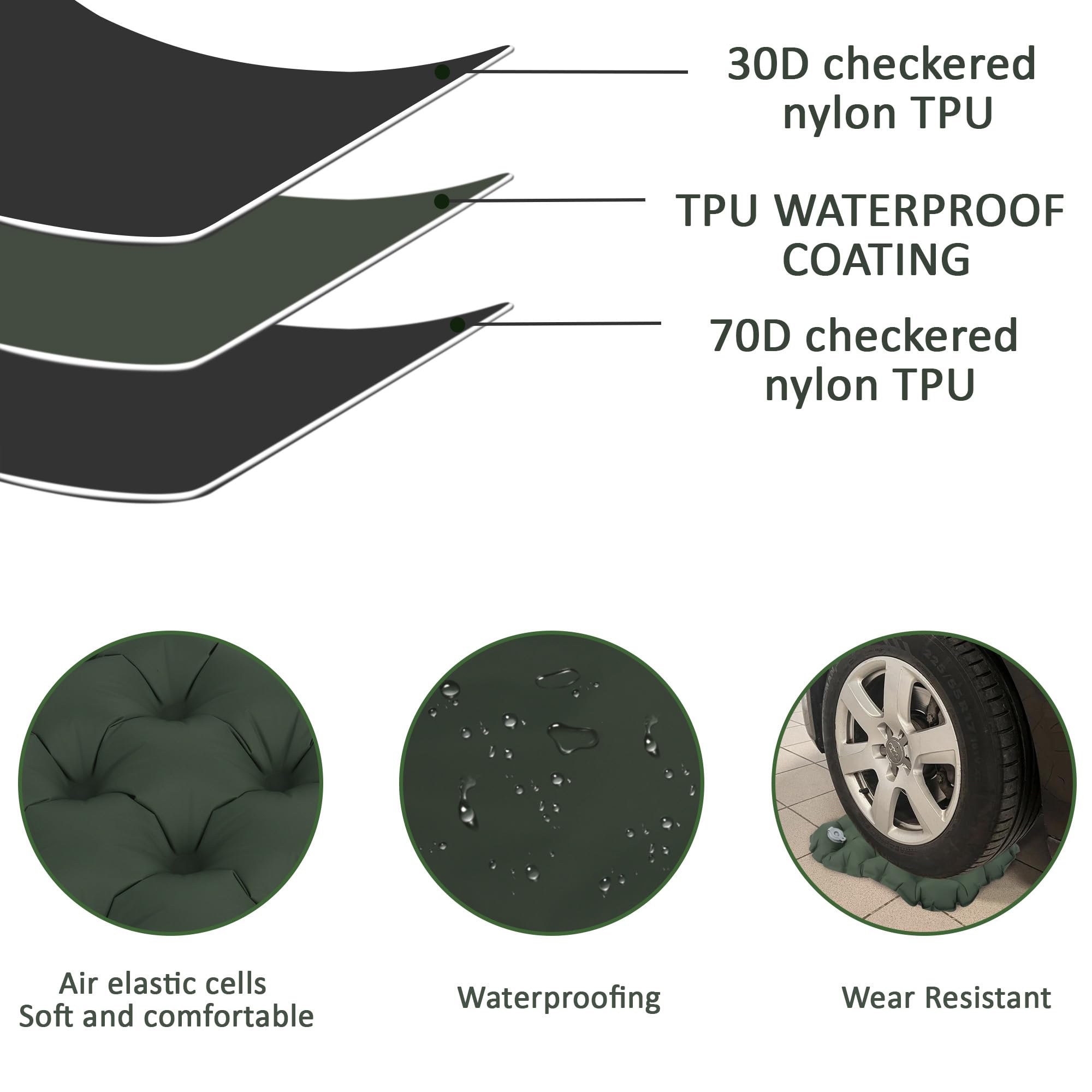 Lollanda Inflatable Air Cushion seat, Portable Travel Seat Cushion for Camping Office Chair, and Long Sitting - Image 3